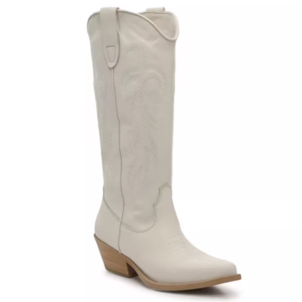 White Western Steve Madden Windie Cowboy Boot Size 10
